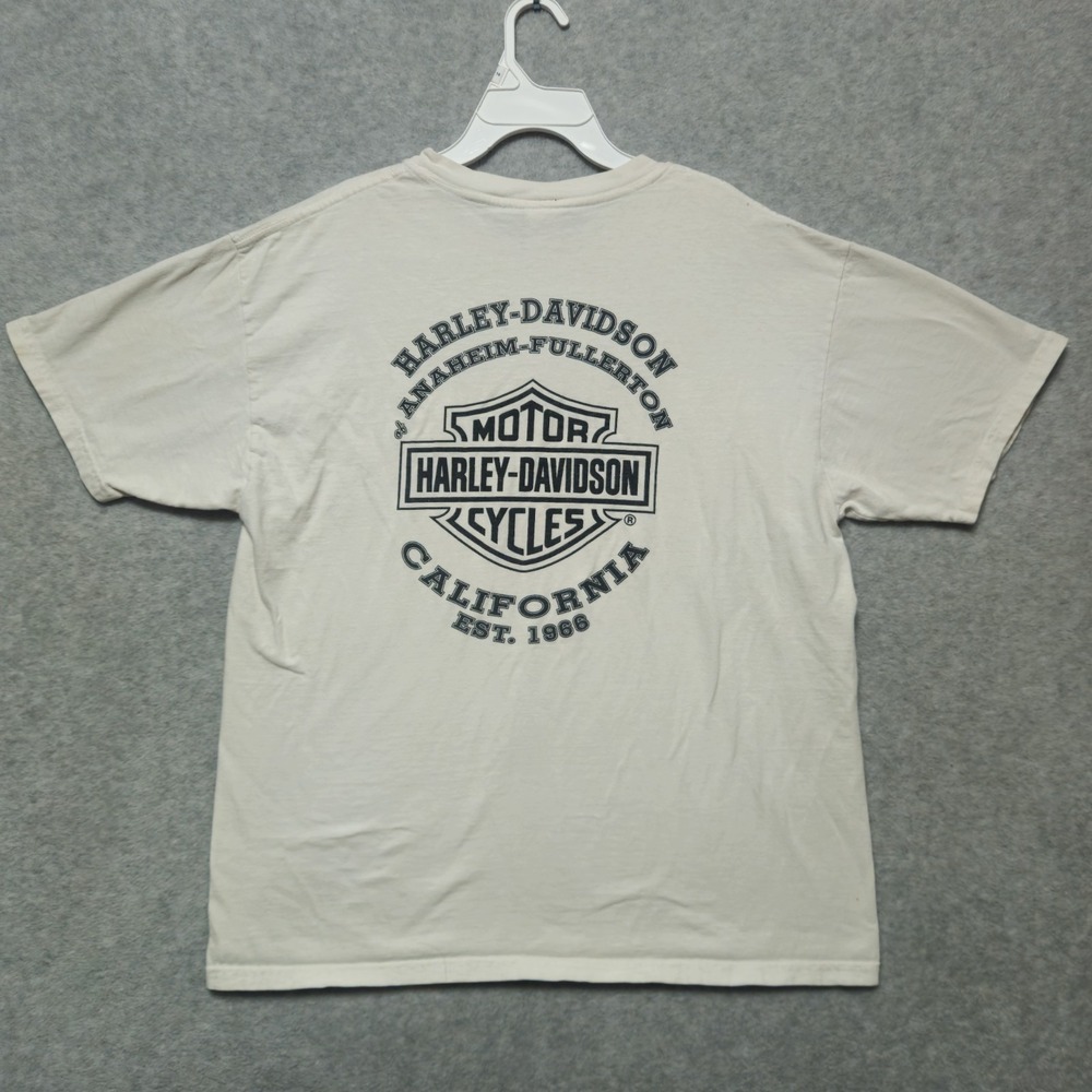 Anaheim Fullerton Harley Davidson California T-Shirt Short Sleeve Mens Size L - Picture 2 of 9
